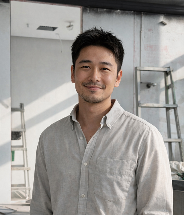 Master Liu หัวหน้าทีมวิศวกรรม กำลังคุมหน้างานเพื่อเชื่อมต่อระบบไฟฟ้าย่อยกับระบบบ้านอัจฉริยะแบบครบวงจร